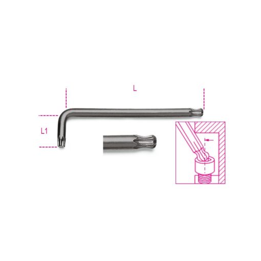 BETA 000970110 97BTx 10 mm Hajlított gömbfejű Torx®-imbuszkulcs, barnított