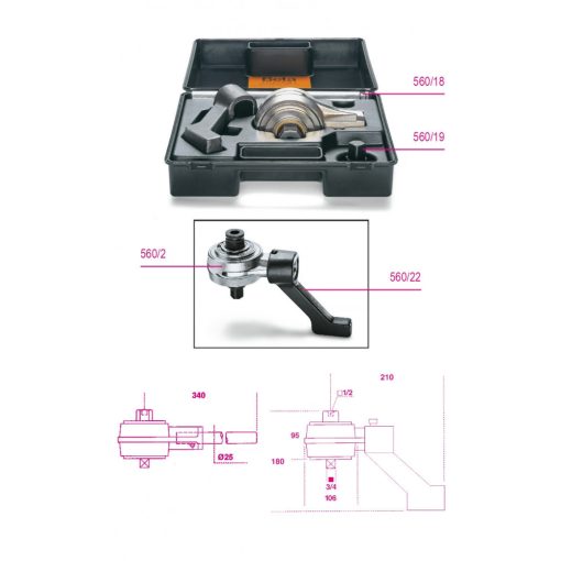 BETA 005600022 560/22 Nyomatéksokszorozó tartozékkal, áttétel 5:1