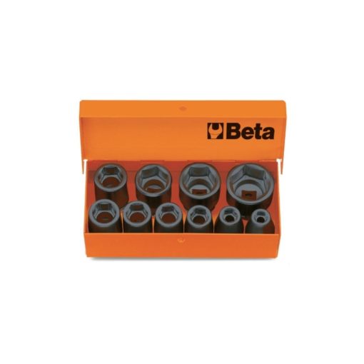 BETA 007100910 710/C10 10 db 3/8"-os gépi Dugókulcs, fémdobozban