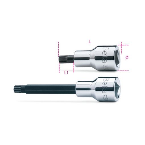 BETA 009200559 920XZN 4 1/2”-os XZN®-profilú imbusz-Dugókulcs, krómozott, barnított fej