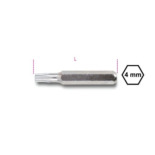 BETA 012560051 1256RTX 6 Csavarhúzóbetét 4 mm Tamper Resistant Torx®-csavarokhoz