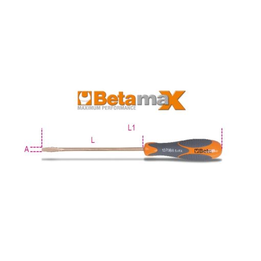 Beta 1270BA 4X100 Csavarhúzó hasítottfejű csavarokhoz, szikramentes (012700804)