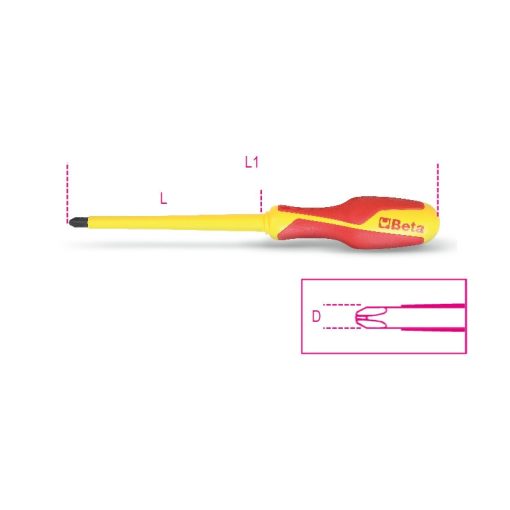 BETA 012720703 1272MQ 0X3X60 Phillips®-csavarhúzó