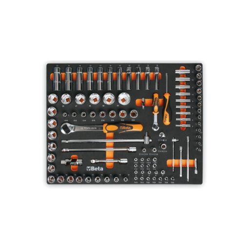 BETA Mm100 Eva Habszivacs Tálca 1/4"-Os És 1/2"-Os Hosszú Dugókulcsokkal