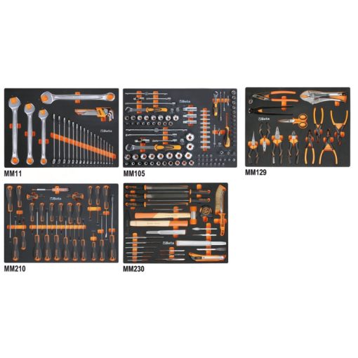 BETA 5945Vum 199 Szerszámból Álló Készlet Univerzális Alkalmazásra Eva Habszivacs Tálcában