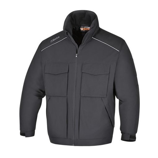 BETA 7750N/XXXXL Bomber munkadzseki, sokzsebes,
100% poliészter, 100% poliészter vattázás,
120 g/m2, fekete