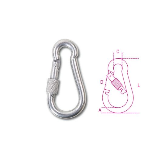 BETA 082740308 8274G 8X8 Karabiner horog anyával AISI 316