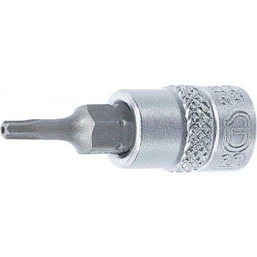 BGS Technic Behajtófej 6,3 mm (1/4") T-profil (Torx) T10 furattal (BGS-2357)