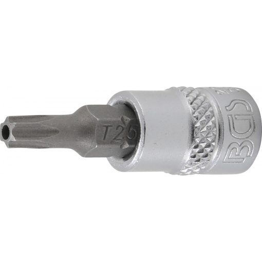 BGS Technic Behajtófej 6,3 mm (1/4") T-profil (Torx) T25 furattal (BGS-2360)