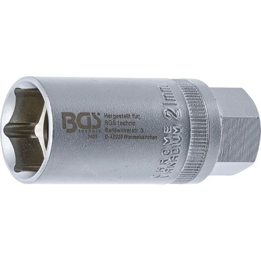 BGS technic Gyújtógyertya kulcs biztosító rugóval, 6 pontos, 21mm (BGS 2403)