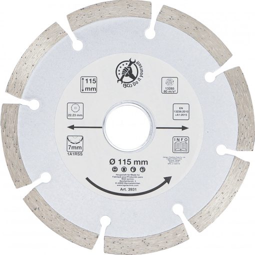 BGS Technic Szegmentált vágókorong Ø 115 mm (BGS-3931)