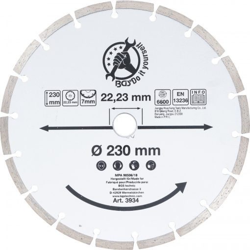 BGS Technic Szegmentált vágókorong Ø 230 mm (BGS-3934)