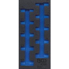   BGS technic 1/3 Szerszámtálca szerszámkocshoz, üresen: 10 részes 1/2" hosszított COLL dugókulcs készlethez (nem tartozék) (BGS 4098-1)