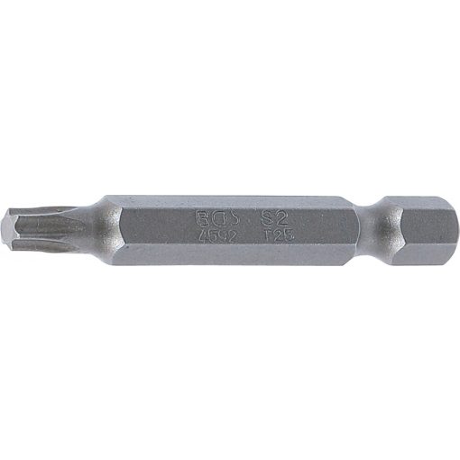 BGS Technic Behajtófej Hossz 50 mm Külső hatszögletű 6,3 mm (1/4") T-profil (Torx) T25 (BGS-4592)