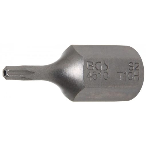 BGS Technic Behajtófej Hossz 30 mm Külső hatszögletű 10 mm (3/8") T-profil (Torx) T10 furattal (BGS-4610)