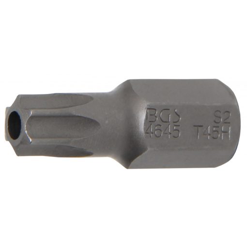 BGS Technic Behajtófej Hossz 30 mm Külső hatszögletű 10 mm (3/8") T-profil (Torx) T45 furattal (BGS-4645)