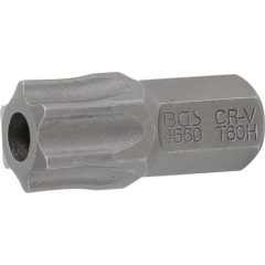   BGS Technic Behajtófej Hossz 30 mm Külső hatszögletű 10 mm (3/8") T-profil (Torx) T60 furattal (BGS-4660)