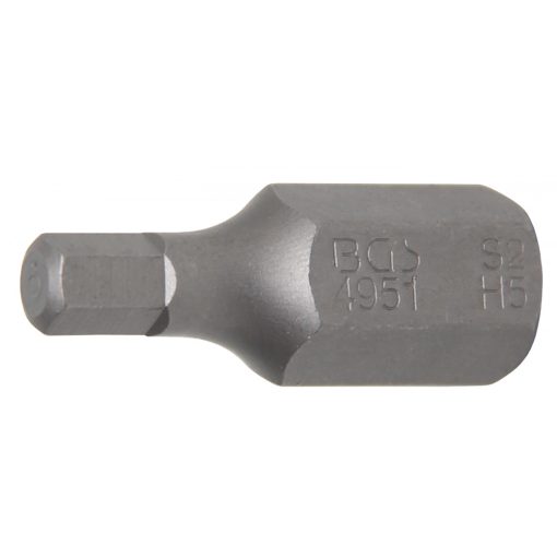 BGS Technic Behajtófej Hossz 30 mm Külső hatszögletű 10 mm (3/8") Belső hatszögletű 5 mm (BGS-4951)