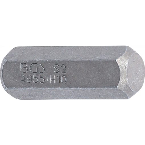 BGS Technic Behajtófej Hossz 30 mm Külső hatszögletű 10 mm (3/8") Belső hatszögletű 10 mm (BGS-4955)