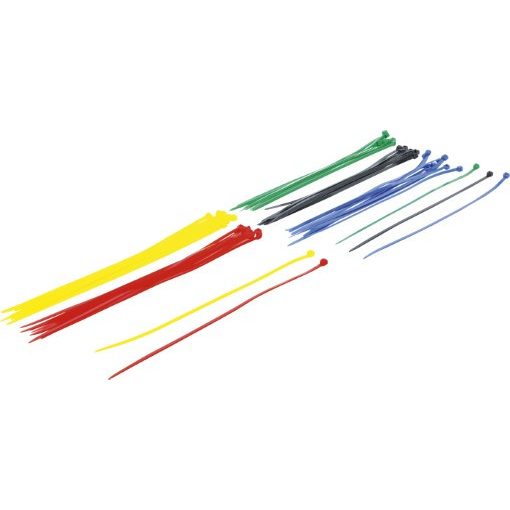 BGS technic Kábelkötegelő-készlet | színes | 4,8 x 300 mm | 50 darabos  (BGS 80771)