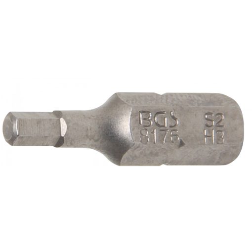 BGS Technic Behajtófej Hossz 25 mm Külső hatszögletű 6,3 mm (1/4") Belső hatszögletű 3 mm (BGS-8176)