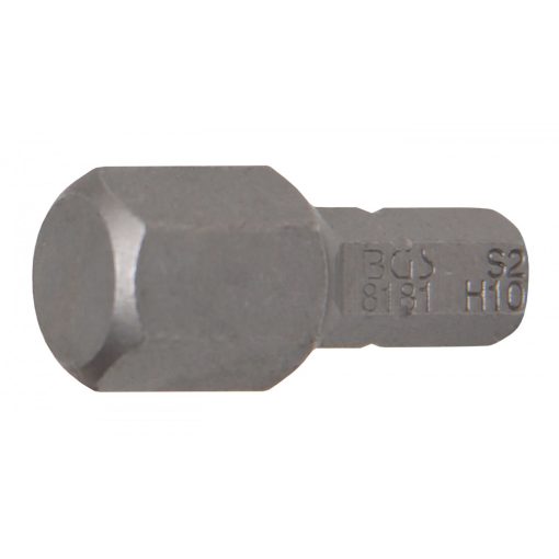 BGS Technic Behajtófej Hossz 25 mm Külső hatszögletű 6,3 mm (1/4") Belső hatszögletű 10 mm (BGS-8181)