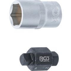   BGS technic Dugófej olajleeresztő csavarhoz, 4 pontos, 8 és 10mm, 1/2" (BGS 8991)