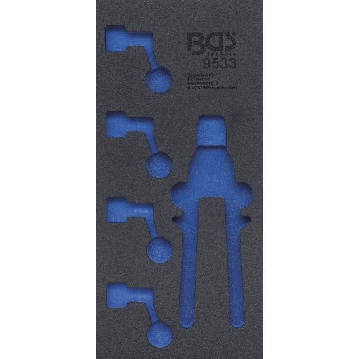 BGS technic 1/3 Szerszámtálca szerszámkocsihoz | üres | a BGS 9533 Csőhajlító és fékcsőszorító készlethez (BGS 9533-2)
