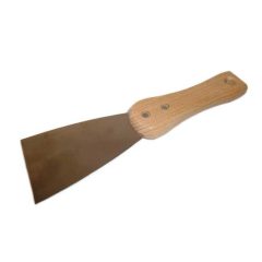 Rozsdamentes spatula 40mm, fa nyél (080054)