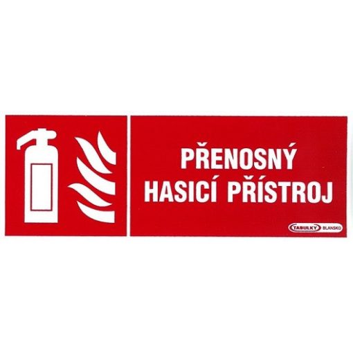 Přenosný hasicí přístroj 210x80mm - plastová tabulka