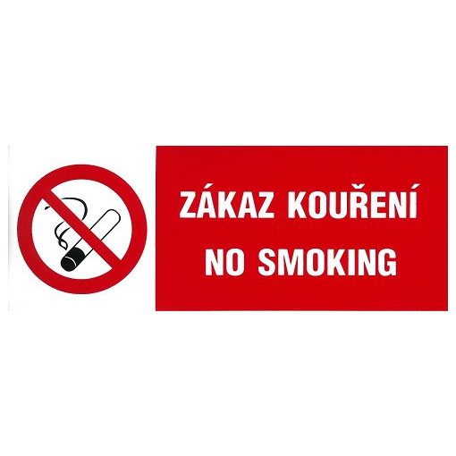 Zákaz kouření - No smoking 210x70mm - samolepka