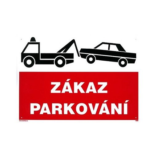 Zákaz parkování - odtah 297x210mm - plastová tabulka