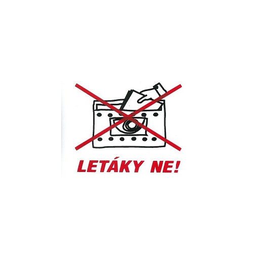 Znak "Letáky ne" 37x52mm - samolepka