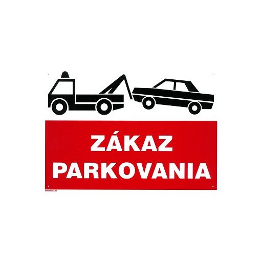 SK - Zákaz parkovania 210x297mm - plastová tabulka (120147)