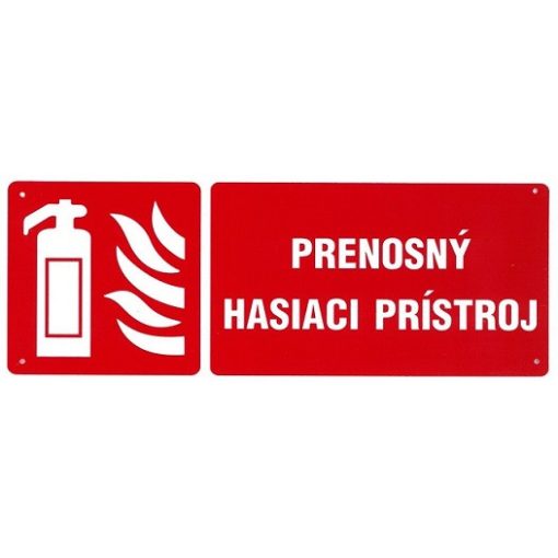 SK - Prenosný hasiaci prístroj 210x80mm - plastová tabulka (120155)