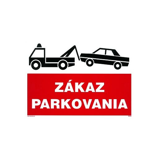 SK - Zákaz parkovania 210x297mm - samolepka