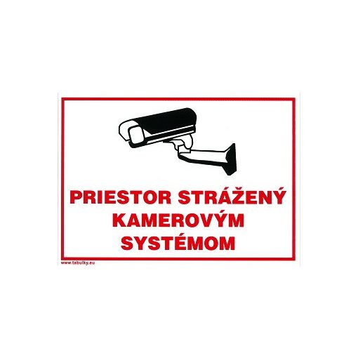 SK - Priestor strážený kamerovým systémom 210x297mm - samolepka (120159)