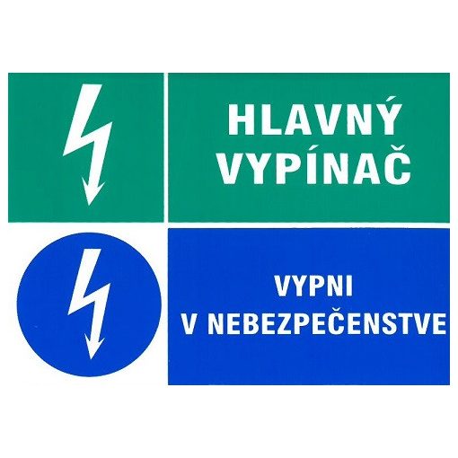 SK - Hlavný vypínač, vypni v nebezpečenstve 74x105mm - samolepka