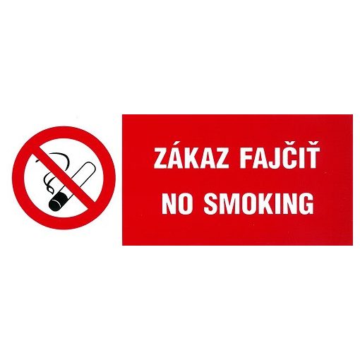 SK - Zákaz fajčiť - No smoking 210x80mm - samolepka (120174)