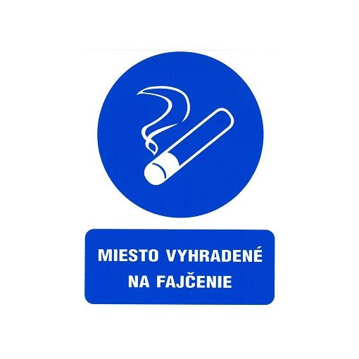 SK - Miesto vyhradené na fajčenie 160x120mm - samolepka