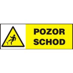 Pozor schod - samolepka 210x74mm