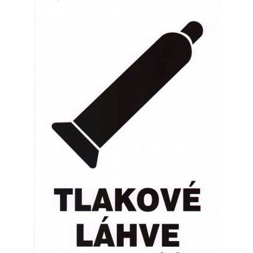 Tlakové lahve - bílá tabulka plast A5