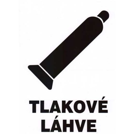 Tlakové lahve - bílá samolepka A5