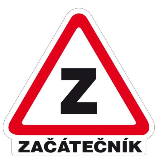 Začátečník - samolepka