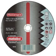   METABO - vágótárcsák - rozsdamentes - FLEXIRAPID 115x1,0x22,2mm… (616186000)