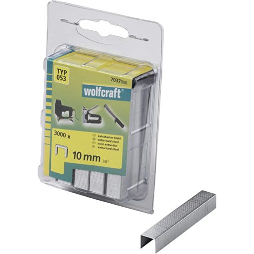 WOLFCRAFT - Széles tűzőkapcsok, extra kemény acél 11,2mm magasság 10mm, 3000db