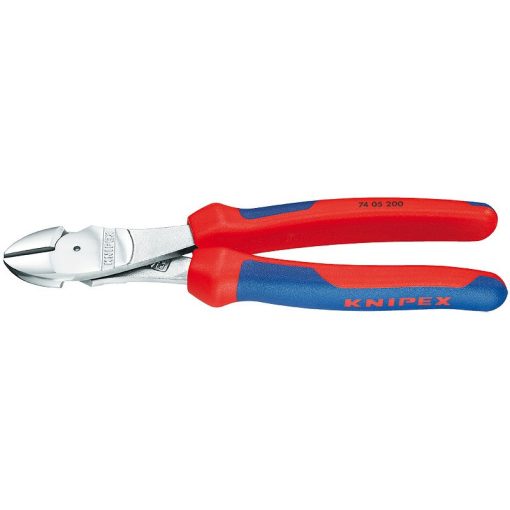 KNIPEX - Erő-kímélő oldalcsípőfogó 180mm, PVC bevonat (7405180)