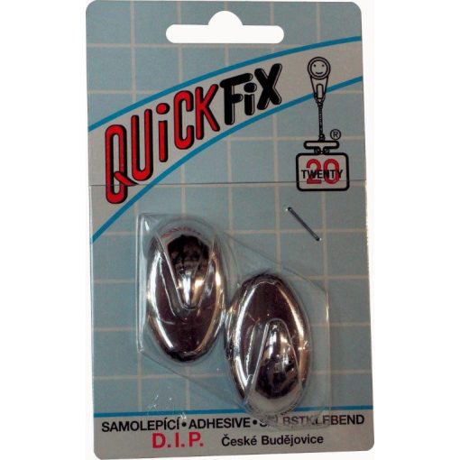 DIP - QUICKFIX öntapadós akasztó tip 1 - 2 db - ezüst