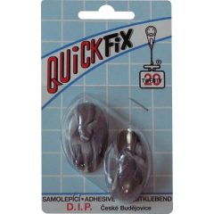   DIP - QUICKFIX öntapadós akasztó tip 1 - 2 db - fehér/fekete