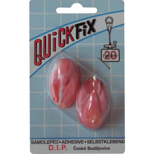 DIP - QUICKFIX öntapadós akasztó tip 1 - 2 db - fehér/piros (DIP2549)